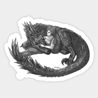 Sleepy Dinosaur Sticker